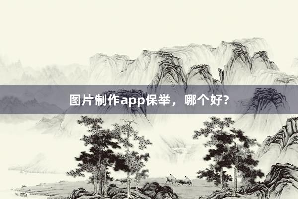 图片制作app保举,哪个好?